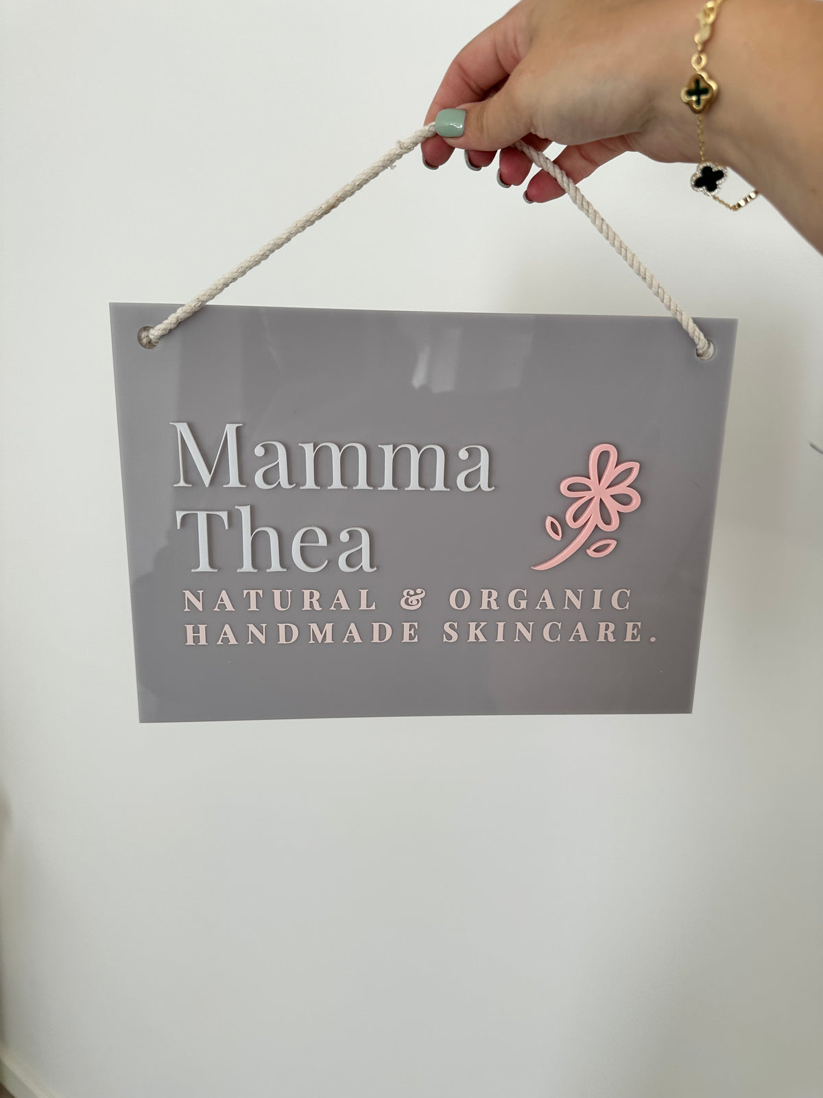 Hanging logo sign