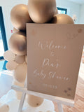 Baby shower welcome sign