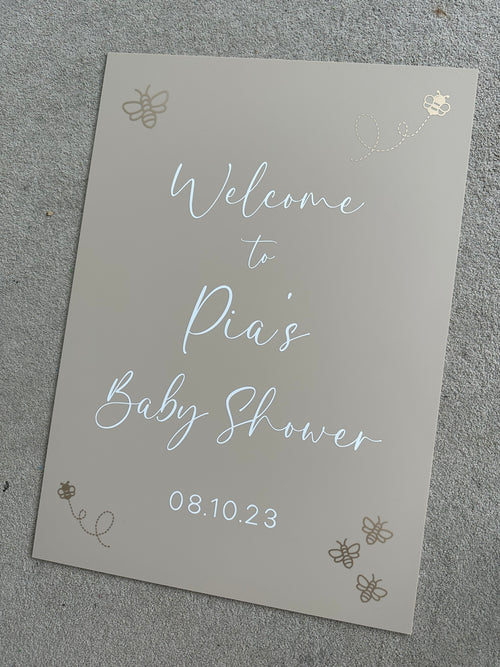 Baby shower welcome sign