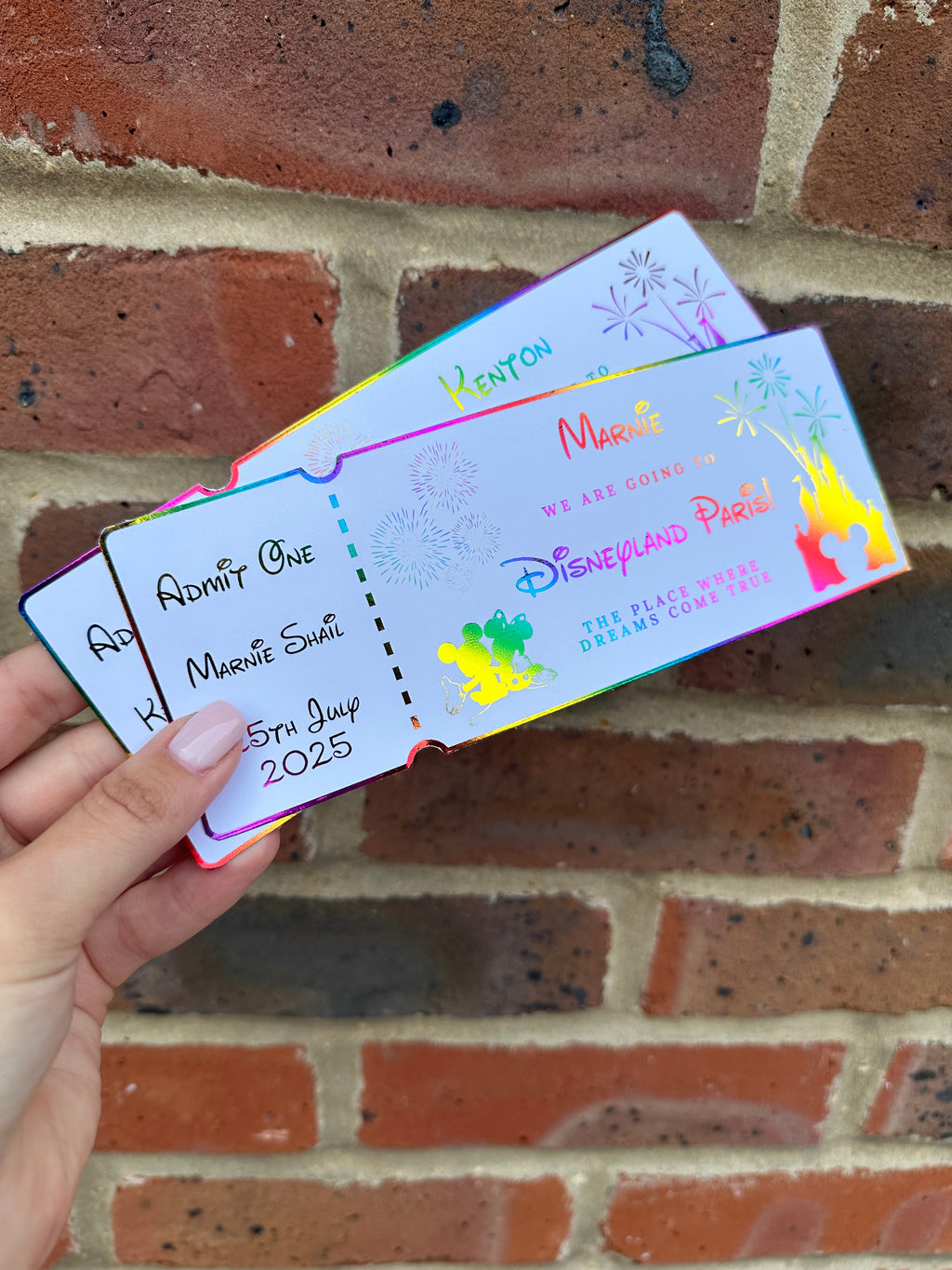 Disneyland Paris foil ticket