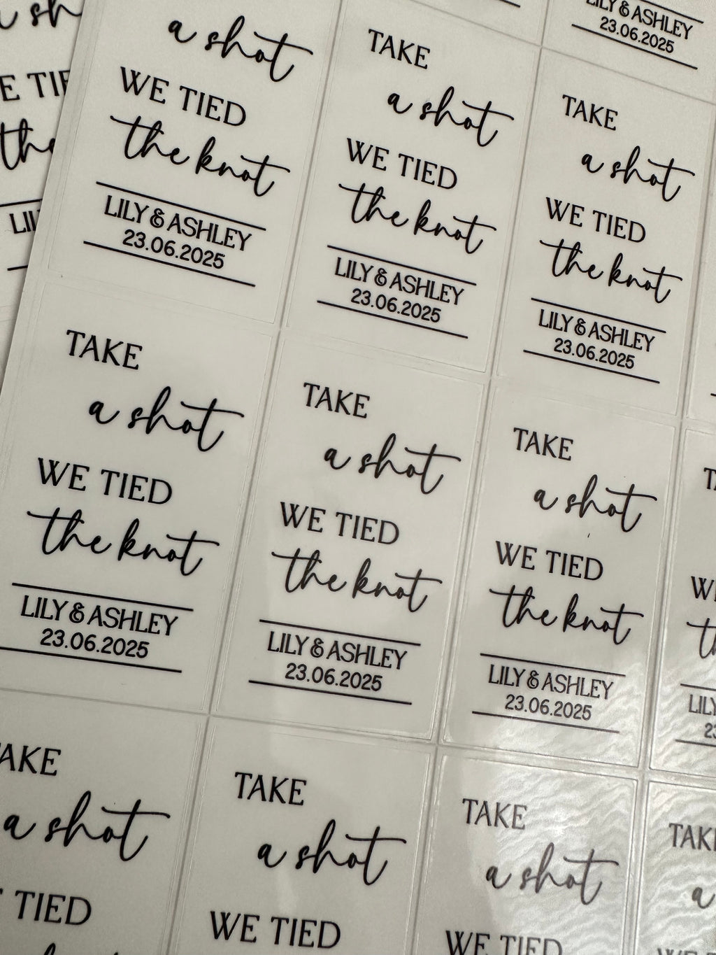 Bottle stickers