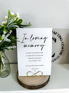 Reception card signs