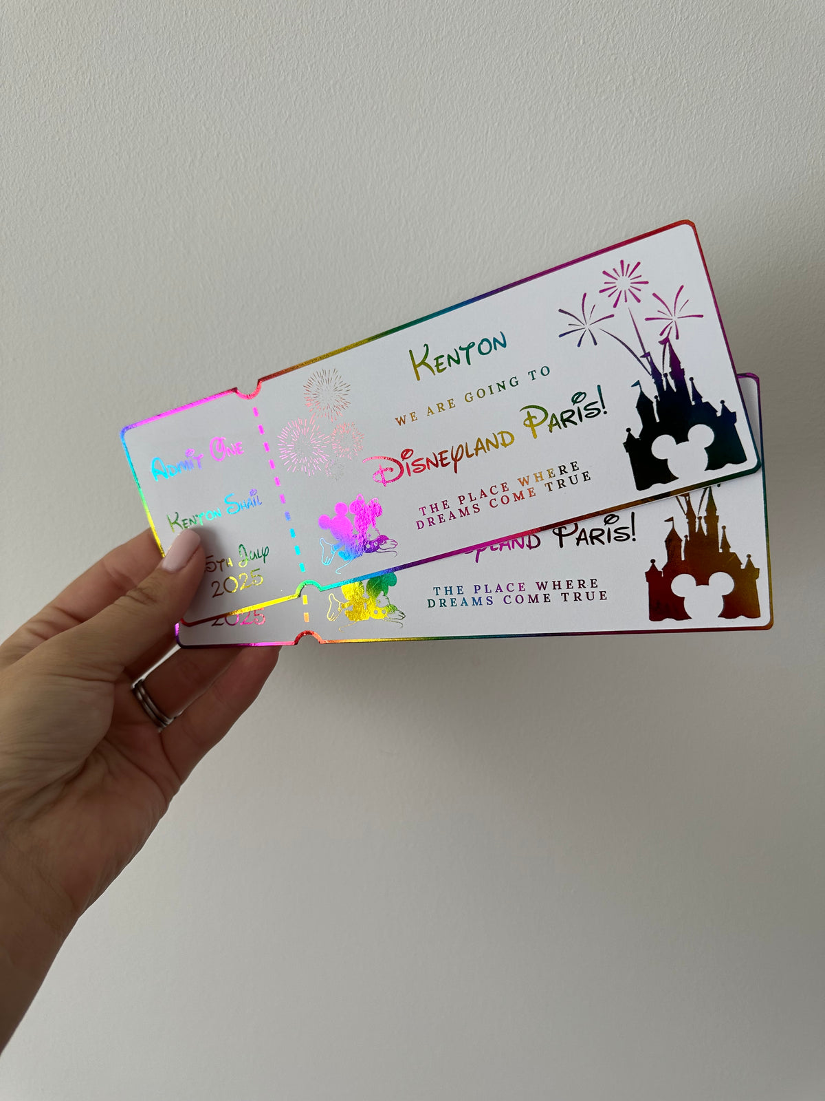 Disneyland Paris foil ticket