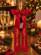 Christmas bottle bow