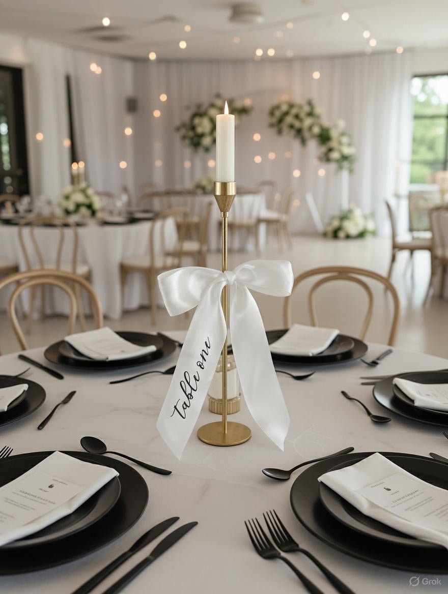 Table number bows