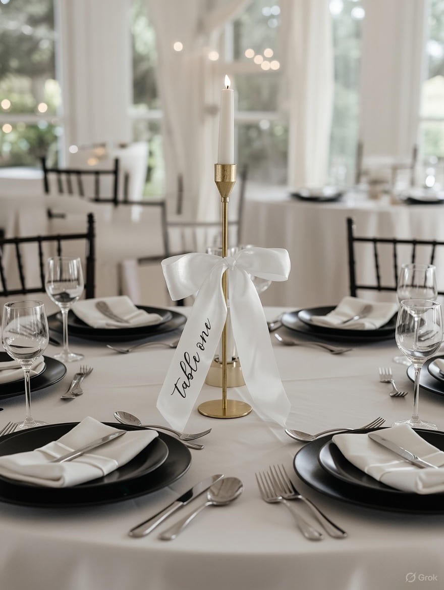 Table number bows