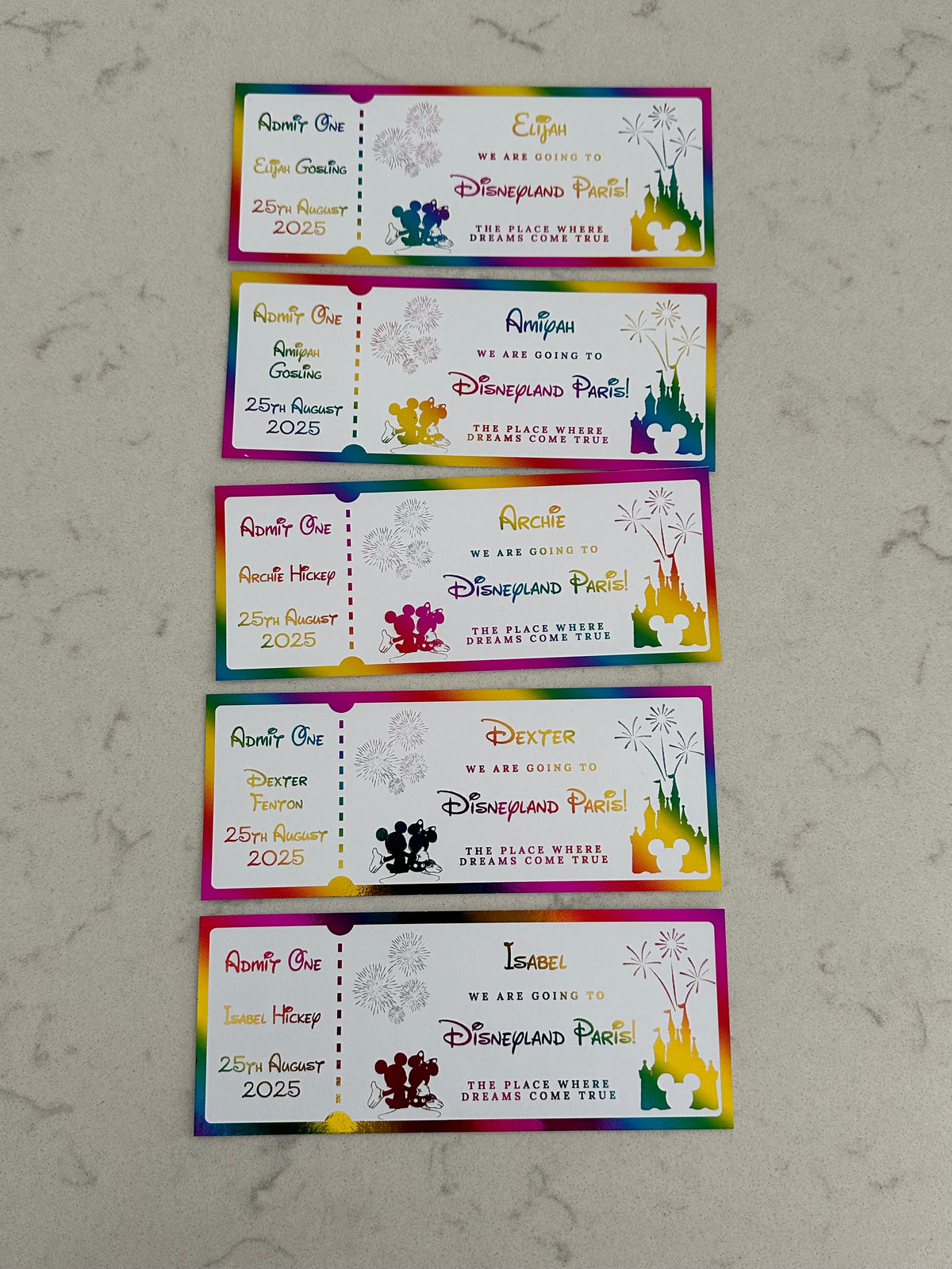 Disneyland Paris foil ticket