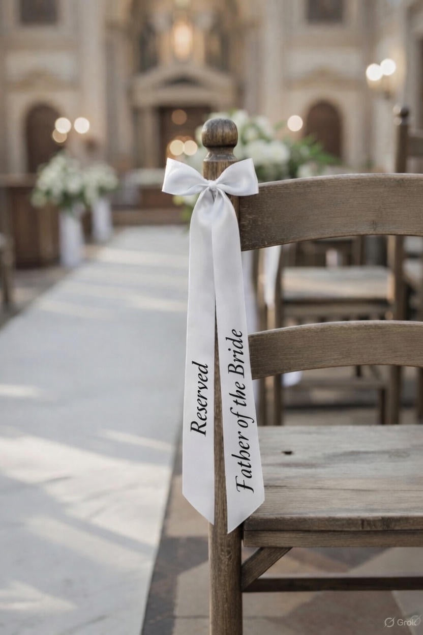 Reserved chair bows